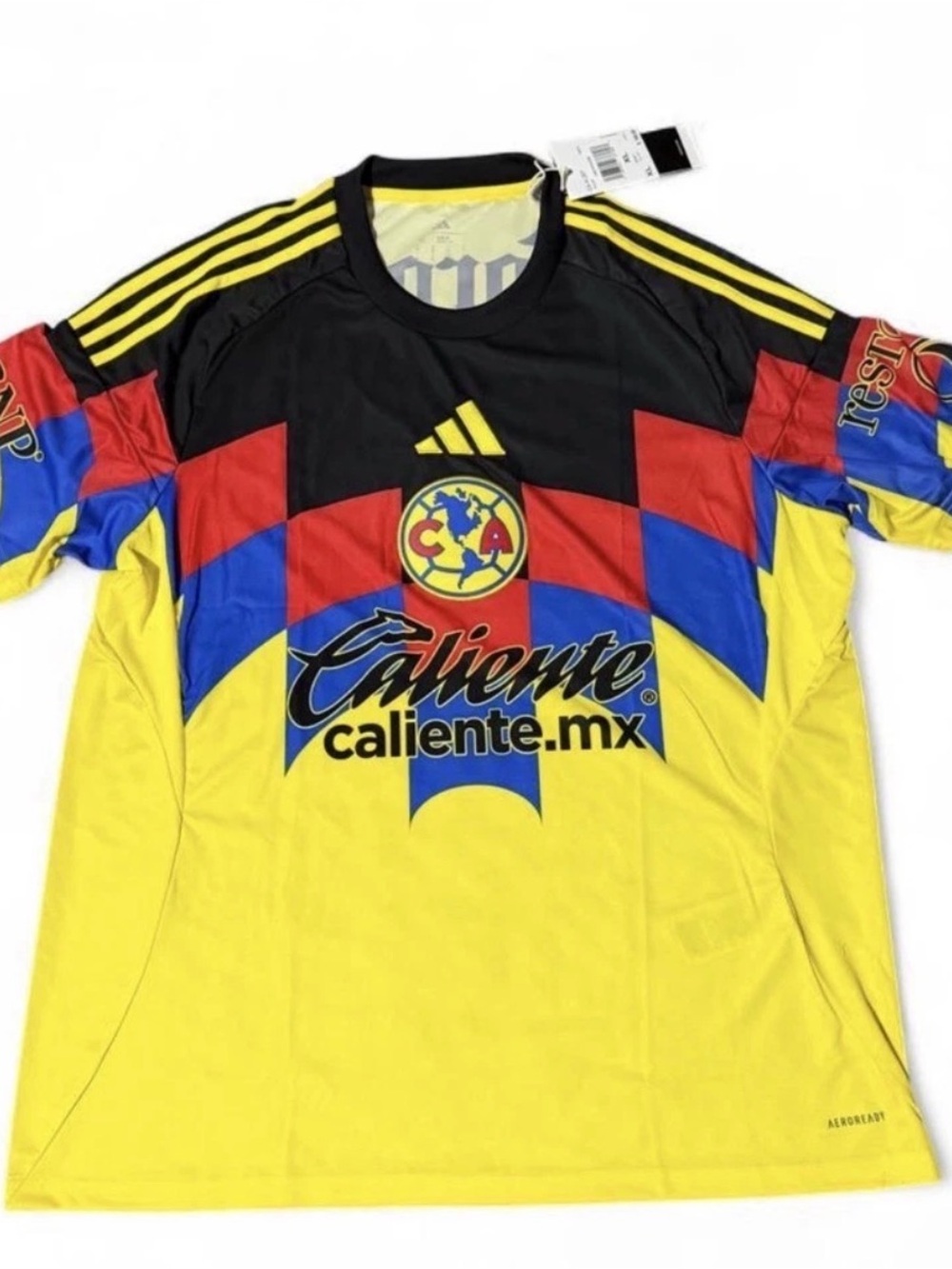 adidas Yellow Black Blue Red Club Soccer Jersey